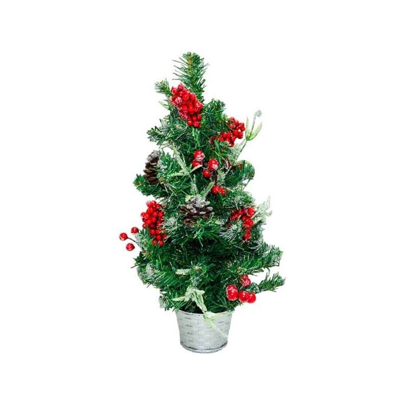 Vianočný stromček v kvetináči červená farba