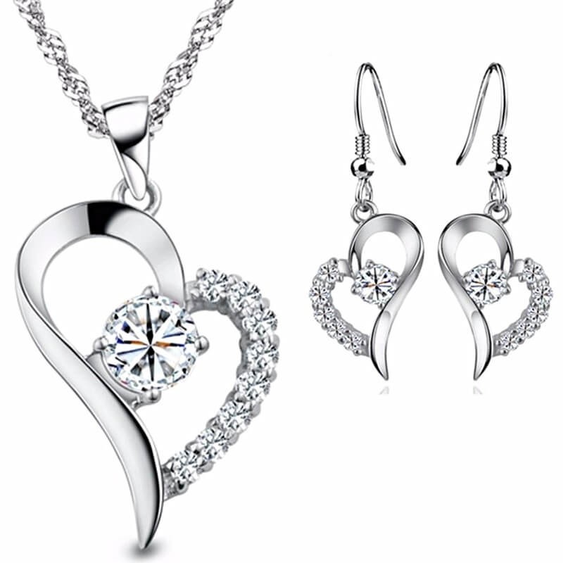 Heart Shape - set náušnice, náhrdelník