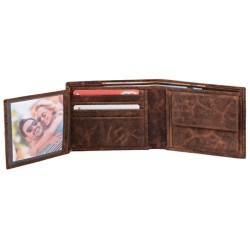 Kožená pánska peňaženka - hnedá