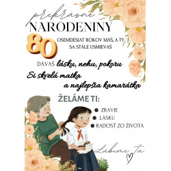Plagát k 80 narodeninám pre babku