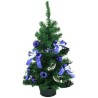 Modrý zdobený vianočný stromček výška 75 cm