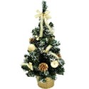 Krémový vianočný stromček zdobený 40 cm