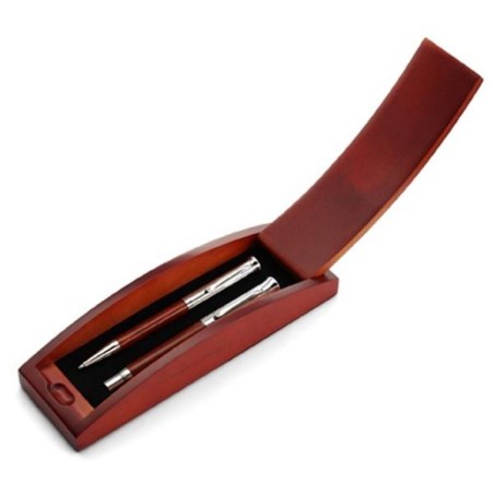 Luxusný set pero a roller v drevenej darčekovej krabičke
